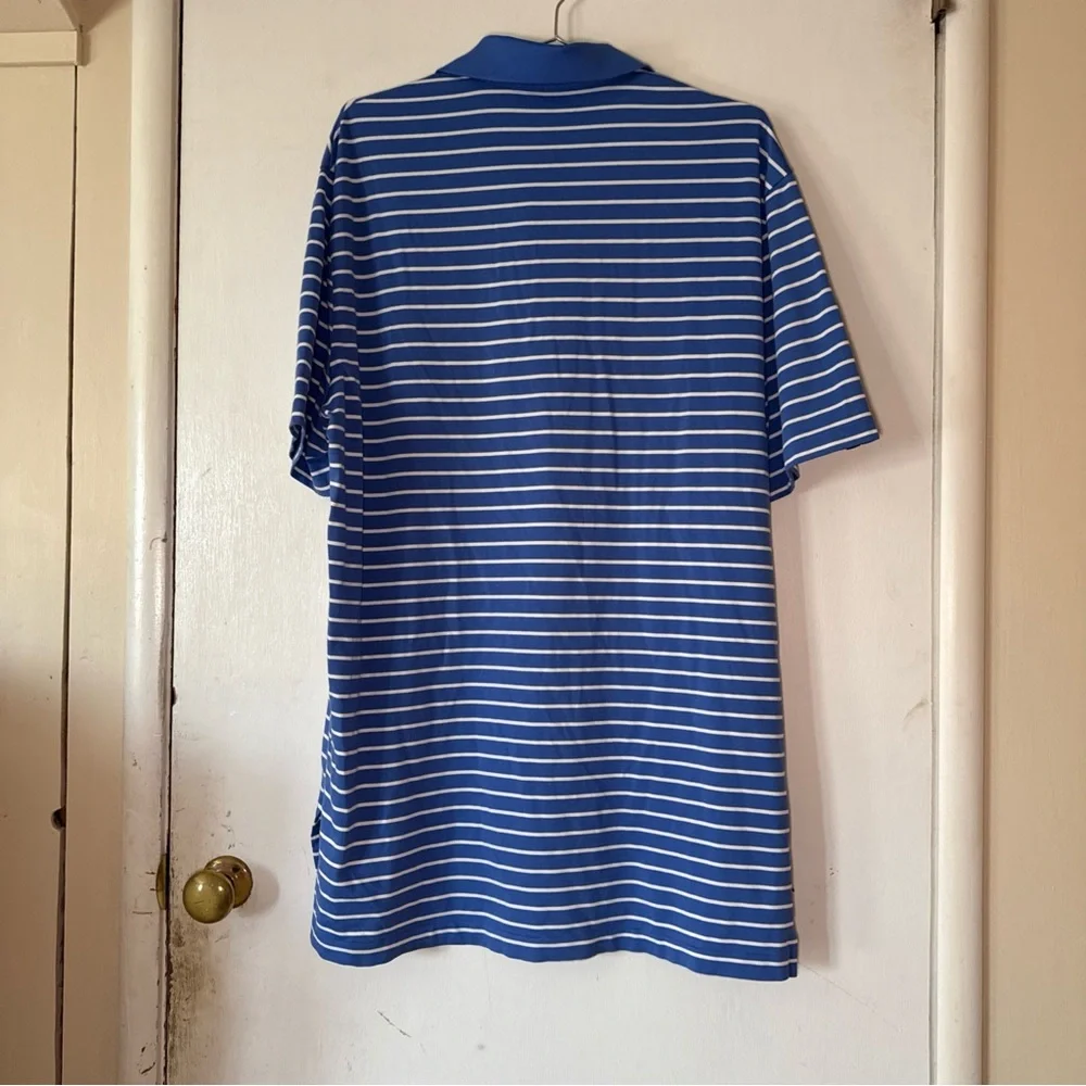 Ralph Lauren Polo Golf Performance Blue Stripped Shirt | Men's Large